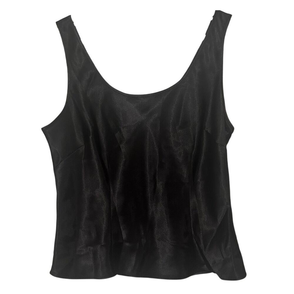 Liz Claiborne Dresses‎ Women's Black Silky Fitted Tank Top Size 14